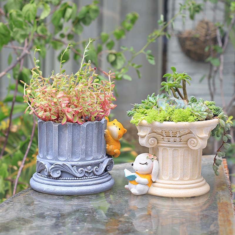 Snake Plant Ceramic - Colonna romana colonne greche fioriere, animali