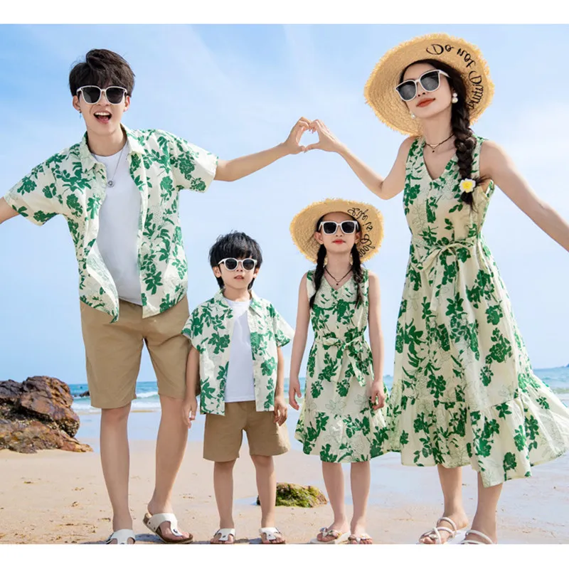 Plant Parent Clothing - Resort Vacation Look abbigliamento genitore-figlio famiglia